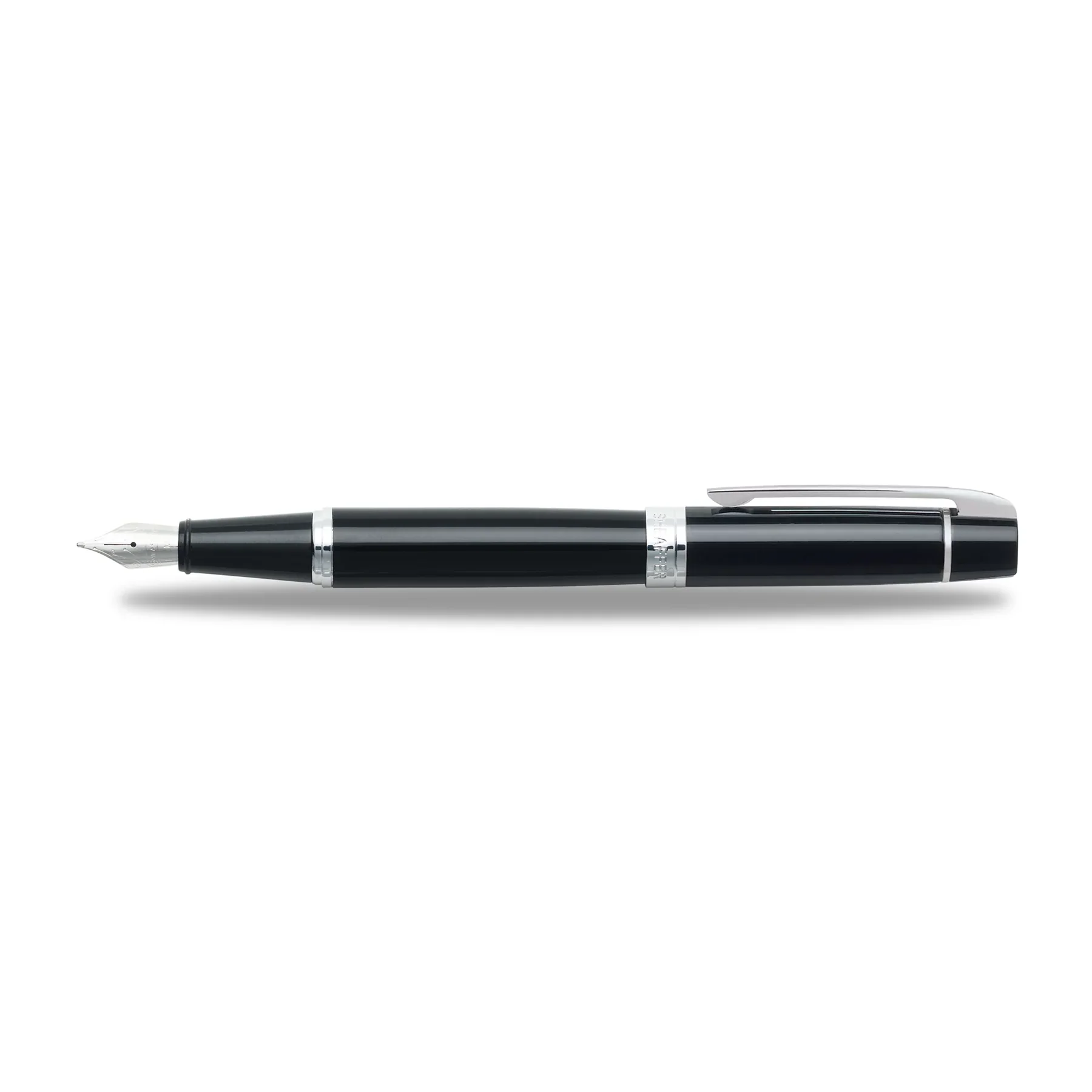 Sheaffer 300 Glossy Black Fountain Pen With Chrome Trims - Image 3