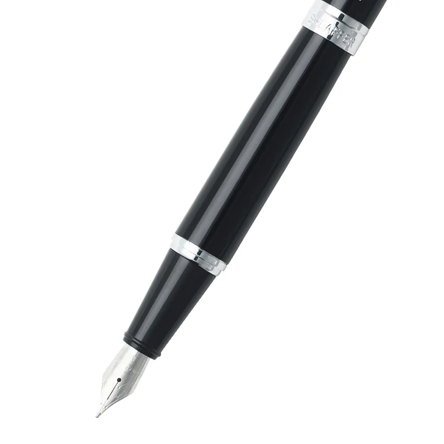 Sheaffer 300 Glossy Black Fountain Pen With Chrome Trims - Image 5