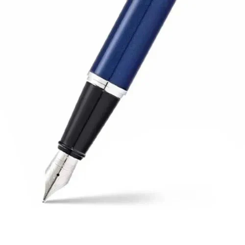 Sheaffer 300 Glossy Blue Fountain Pen With Chrome Trims - Image 2