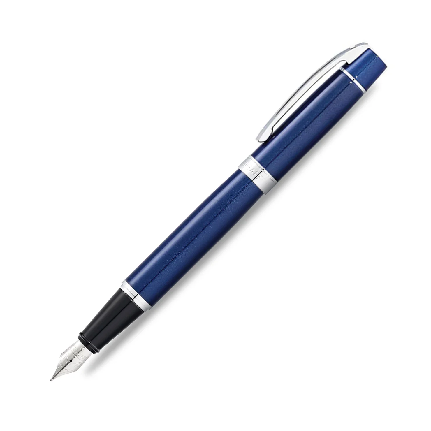 Sheaffer 300 Glossy Blue Fountain Pen With Chrome Trims - Image 6