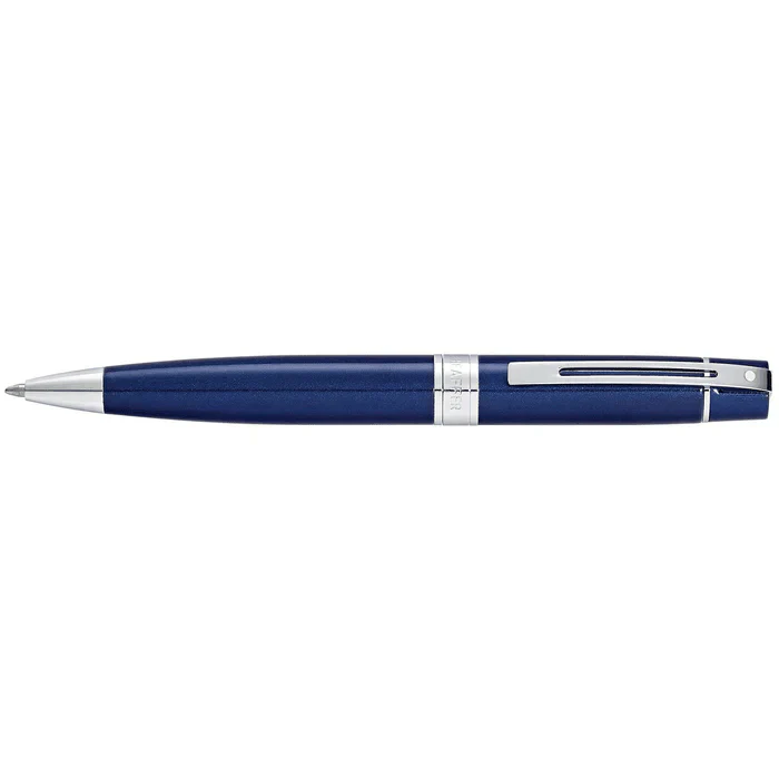 Sheaffer 300 Glossy Blue with Chrome Trims Ballpoint Pen - Image 2