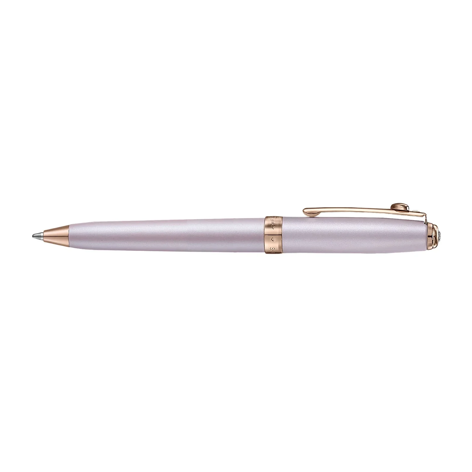 Sheaffer Emily in Paris Prelude Mini 9810 Pastel Pink Ballpoint Pen and PVD Rose Gold Trims with Heart Emblem and Swarovski Crystal - Image 3
