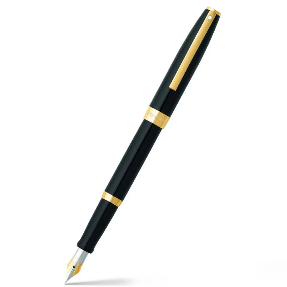 Sheaffer SAGARIS 9471 Gloss Black Fountain Pen With Gold Tone Trim - Image 2