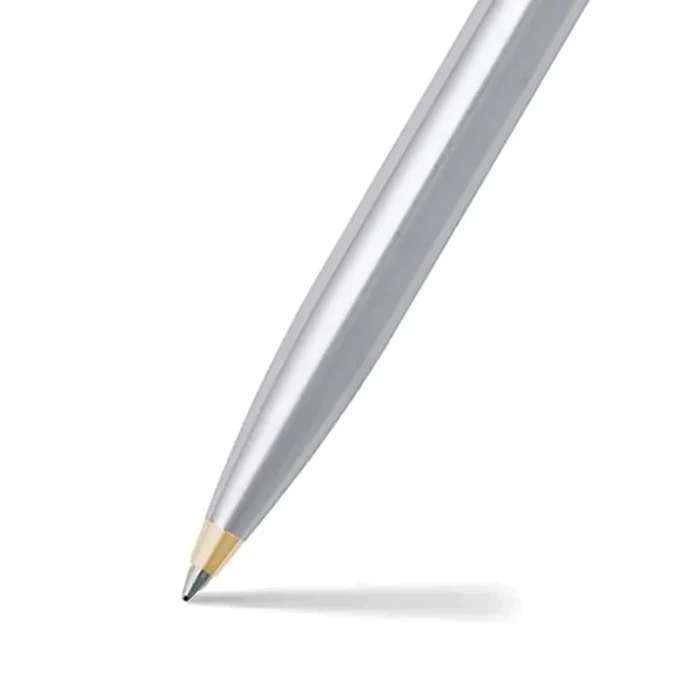 Sheaffer Sentinel 325 Brushed Chrome Ballpoint pen with Gold Tone Trim - Image 3
