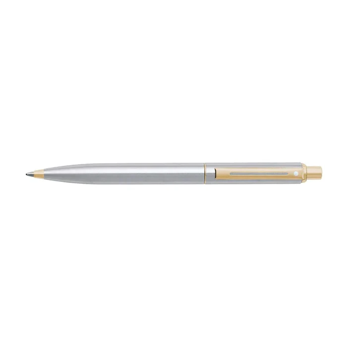 Sheaffer Sentinel 325 Brushed Chrome Ballpoint pen with Gold Tone Trim - Image 4