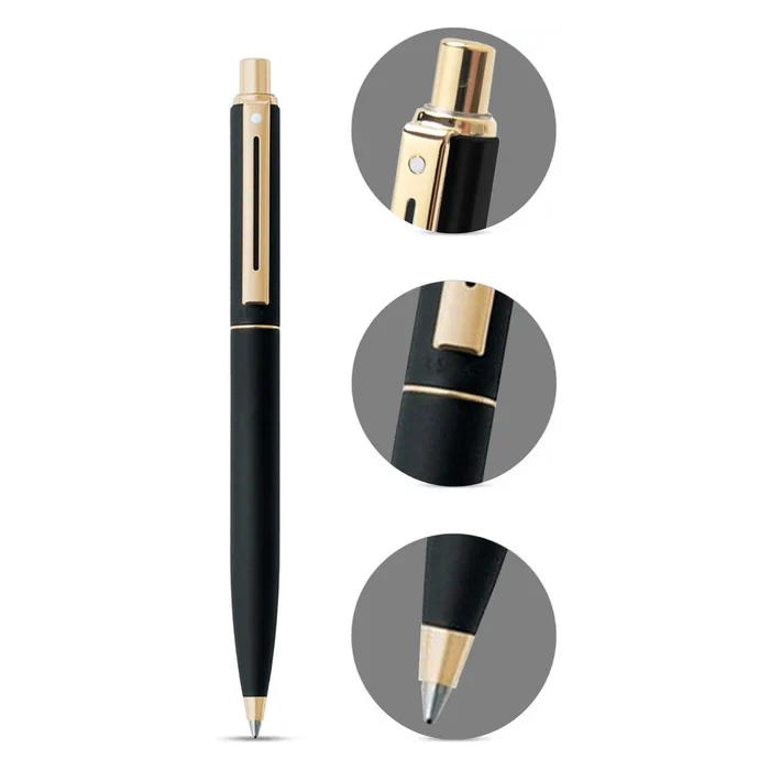 Sheaffer Sentinel 327 Matte Black Ballpoint pen with Gold Tone Trim - Image 2