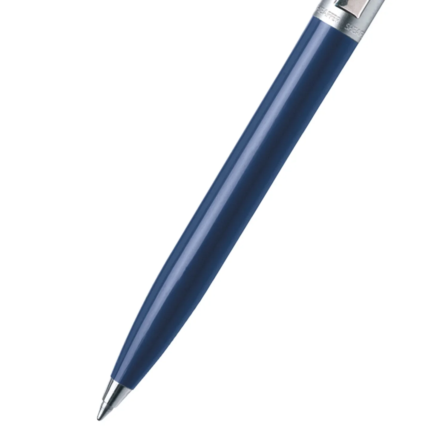 Sheaffer® Sentinel Blue and Chrome Ballpoint Pen With Chrome Trims - Image 2