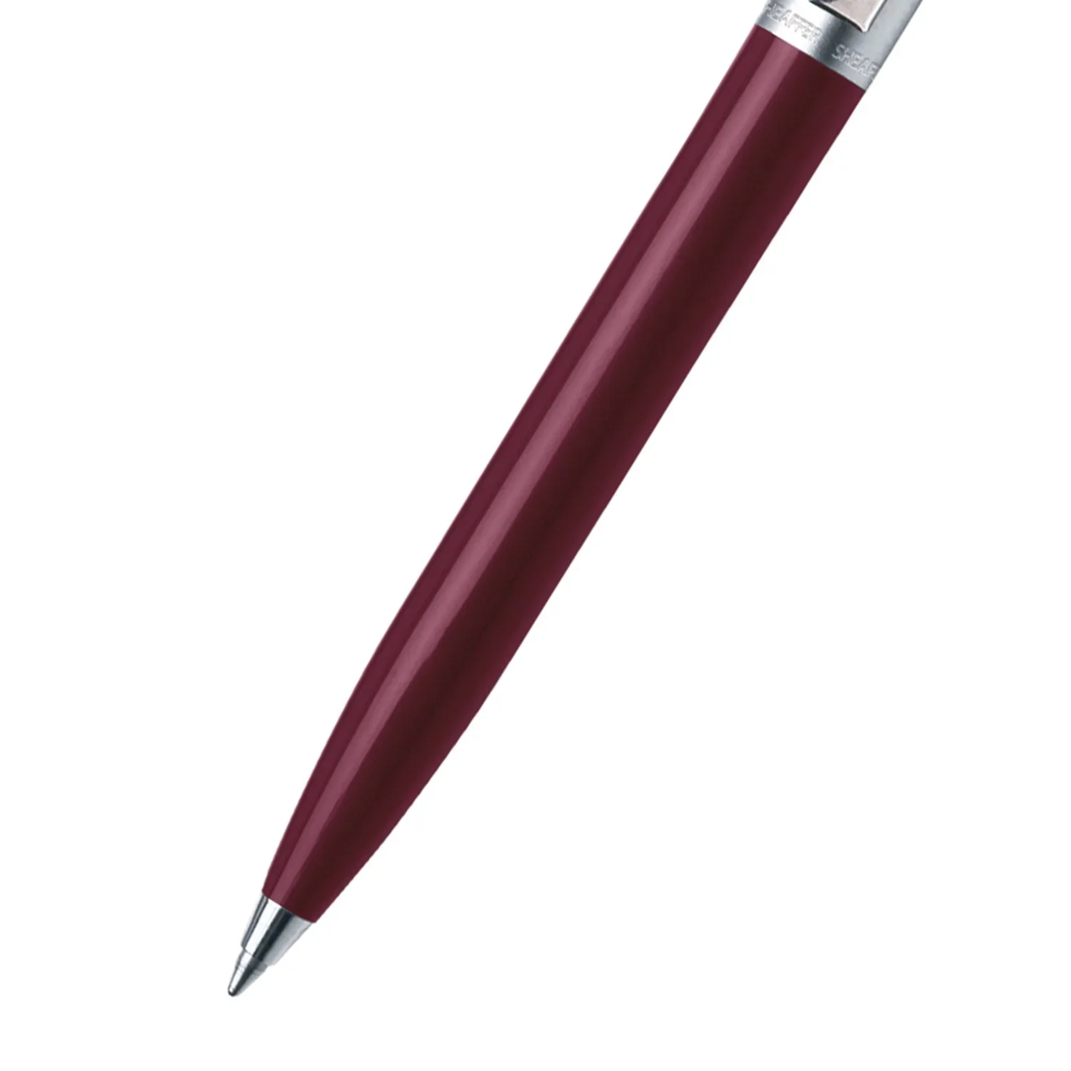 Sheaffer® Sentinel Burgundy and Chrome Ballpoint Pen With Chrome Trims - Image 2