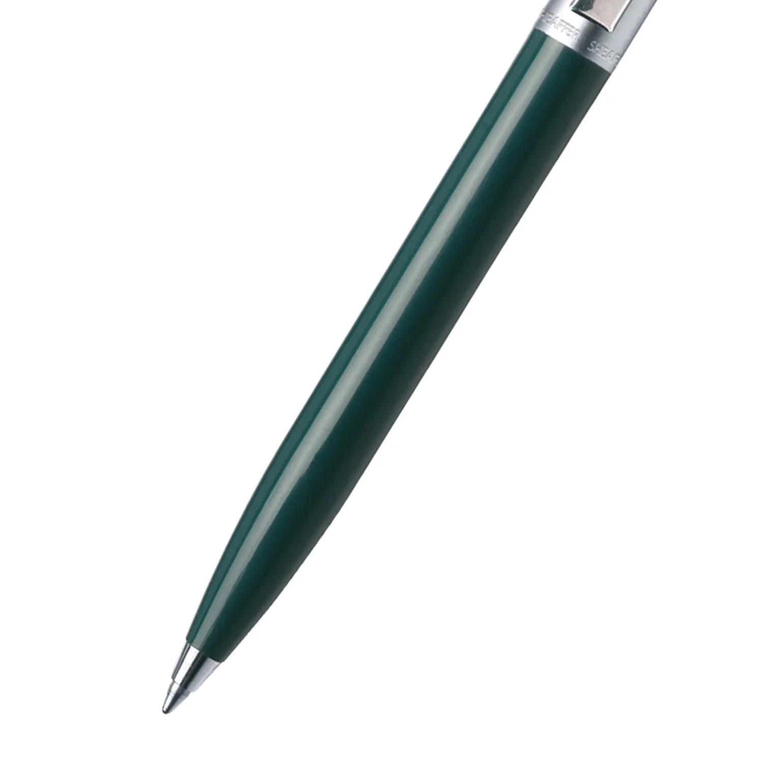 Sheaffer® Sentinel Dark Green and Chrome Ballpoint Pen With Chrome Trims - Image 2