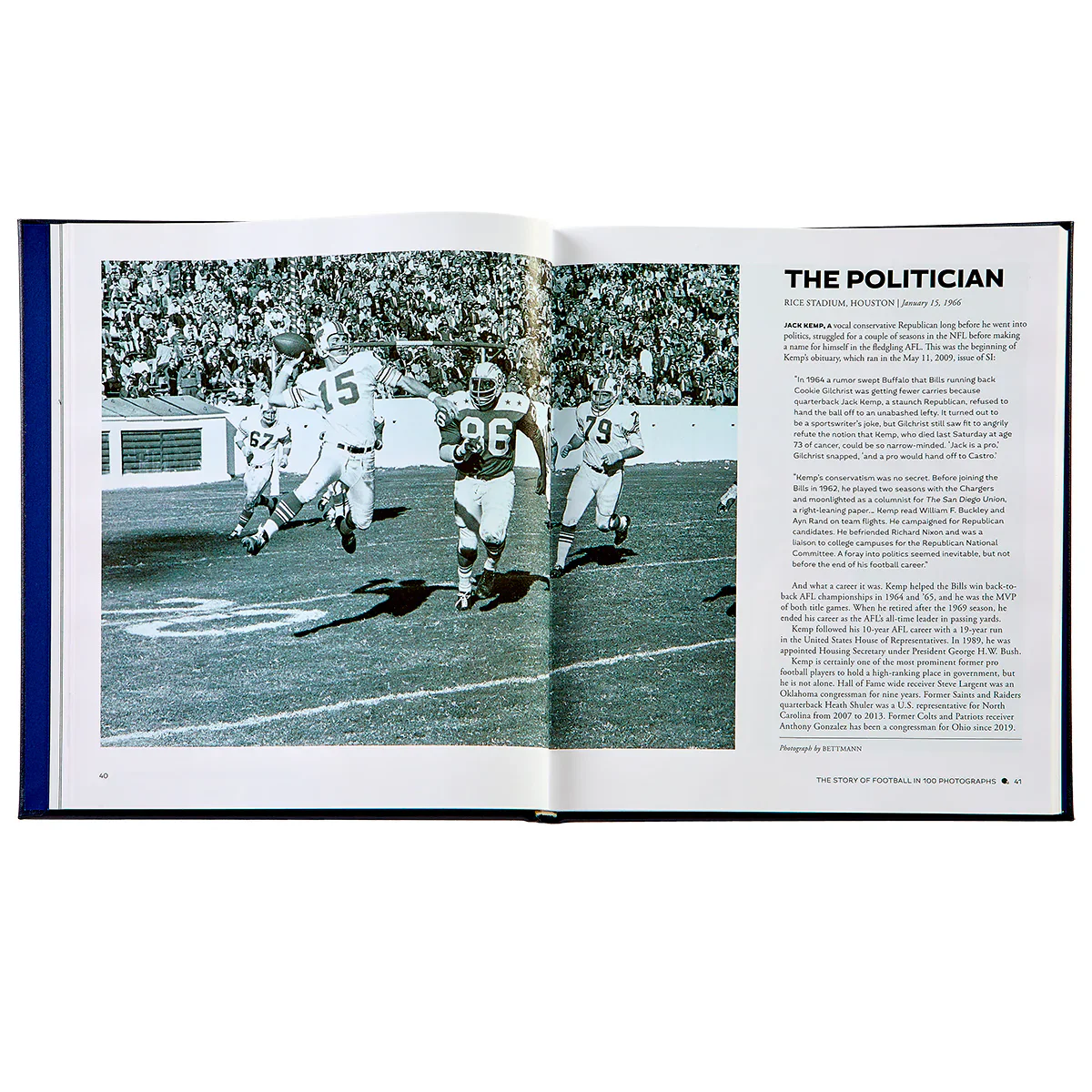 Graphic Image The Story of Football Navy Bonded Leather - Image 3