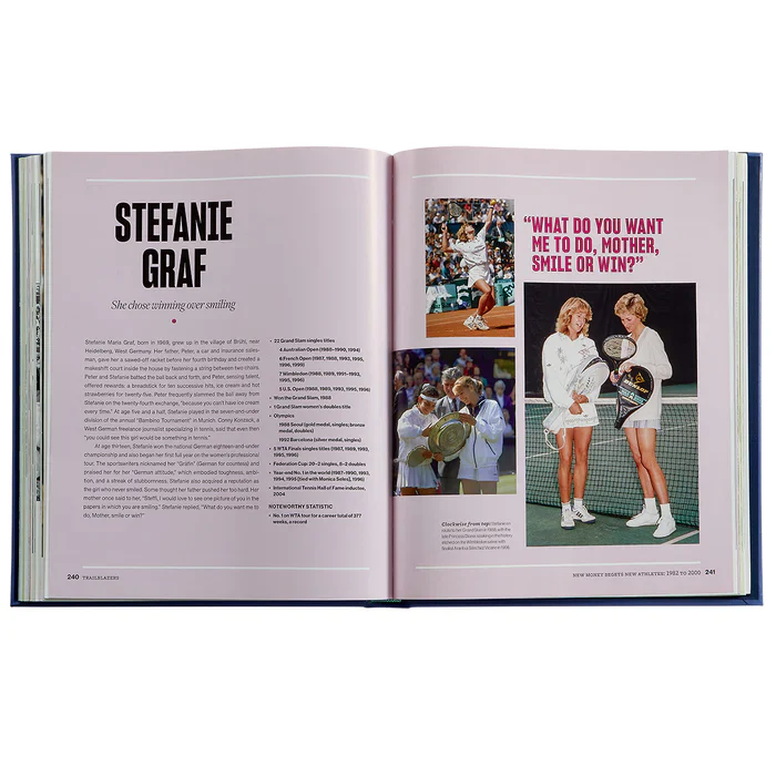 Graphic Image Trailblazers: The Unmatched Story Of Women's Tennis Blue Bonded Leather - Image 3