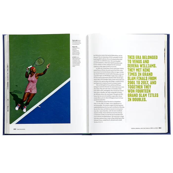 Graphic Image Trailblazers: The Unmatched Story Of Women's Tennis Blue Bonded Leather - Image 4