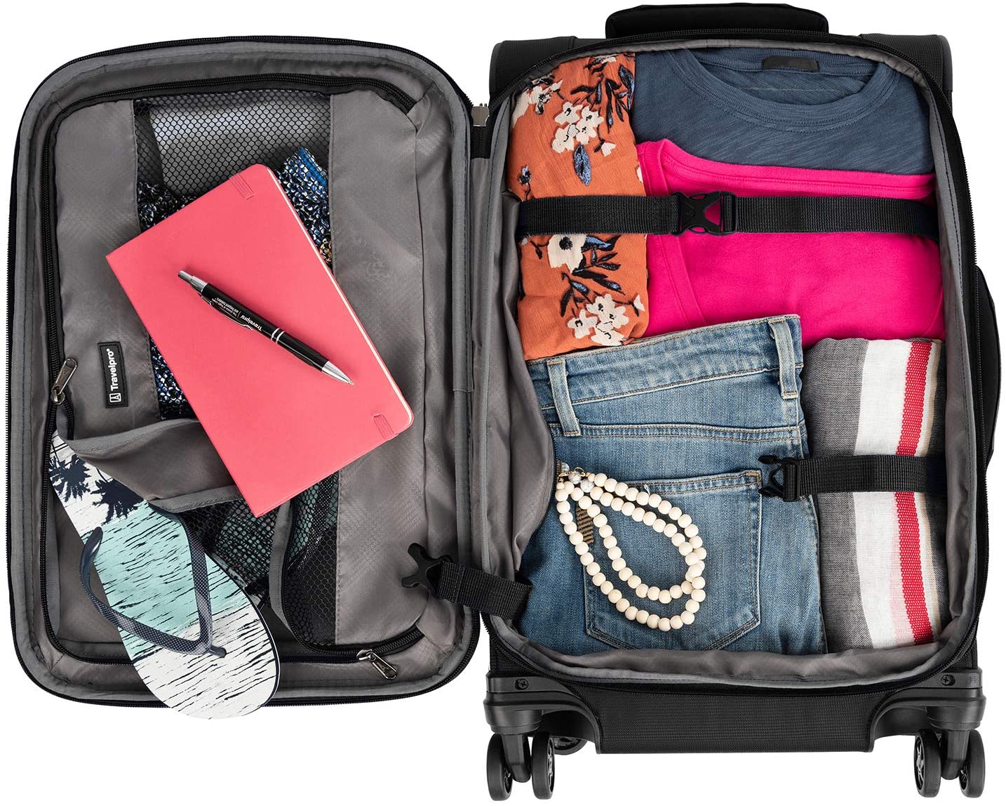 Travelpro TourLite 21" Expandable Spinner Carry-on Black - Image 7