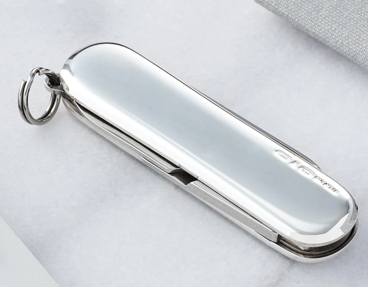 Victorinox Swiss Army Classic Sterling Silver Polished Pocket Knife - Image 2