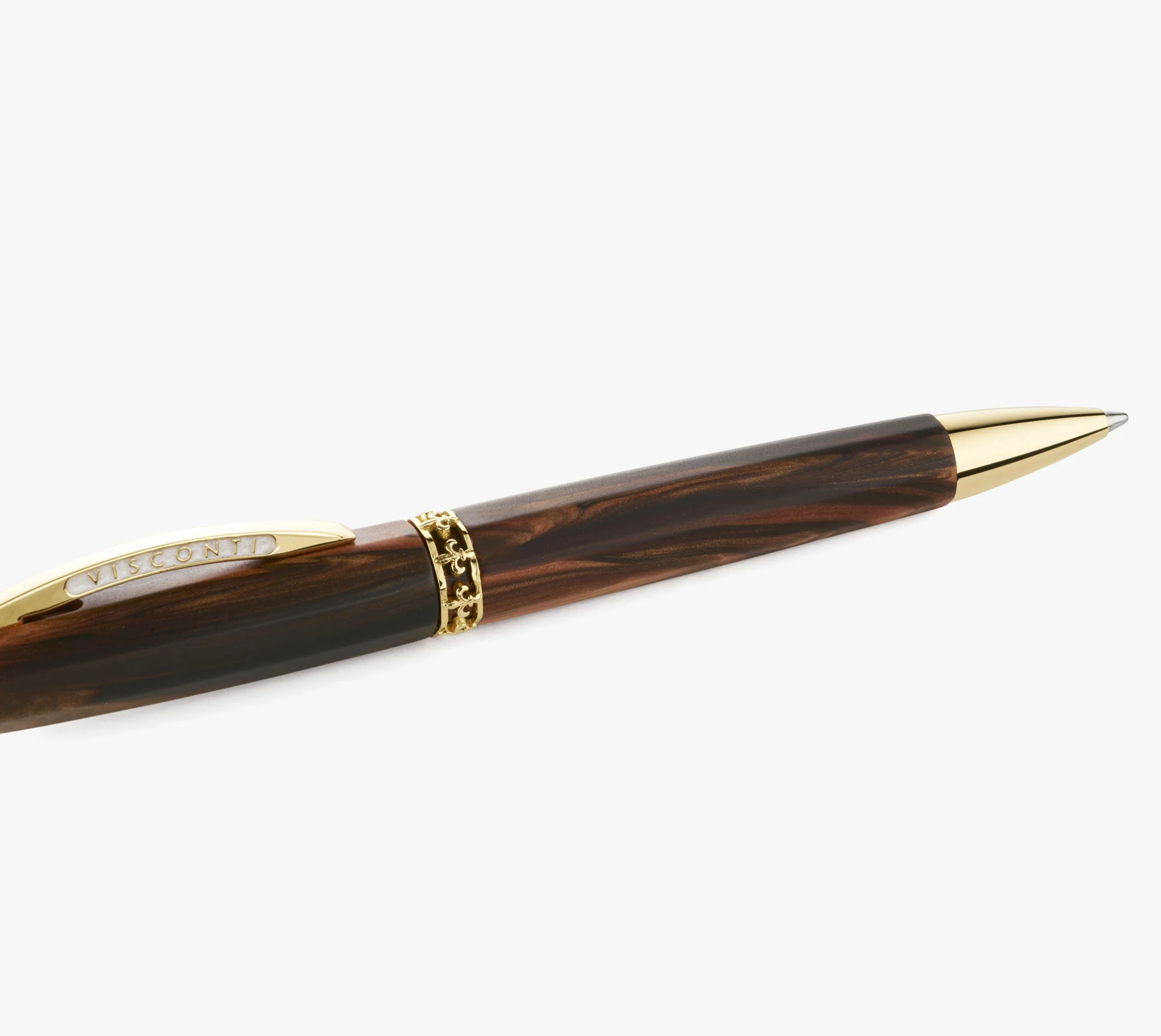 Visconti Medici Briarwood with Yellow Gold Plated Ballpoint  Pen - Image 3
