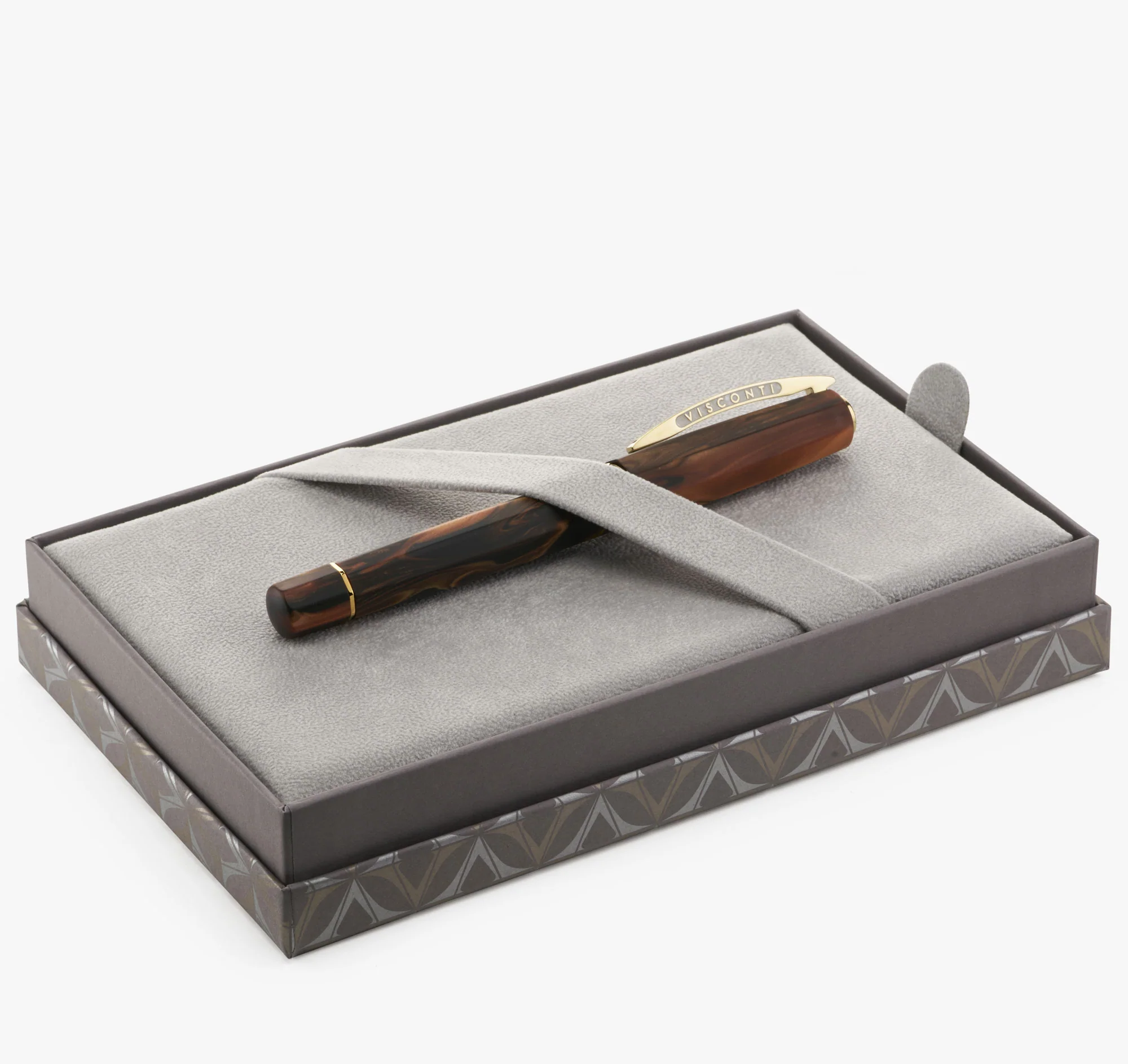 Visconti Medici Briarwood with Yellow Gold Plated Rollerball Pen - Image 2