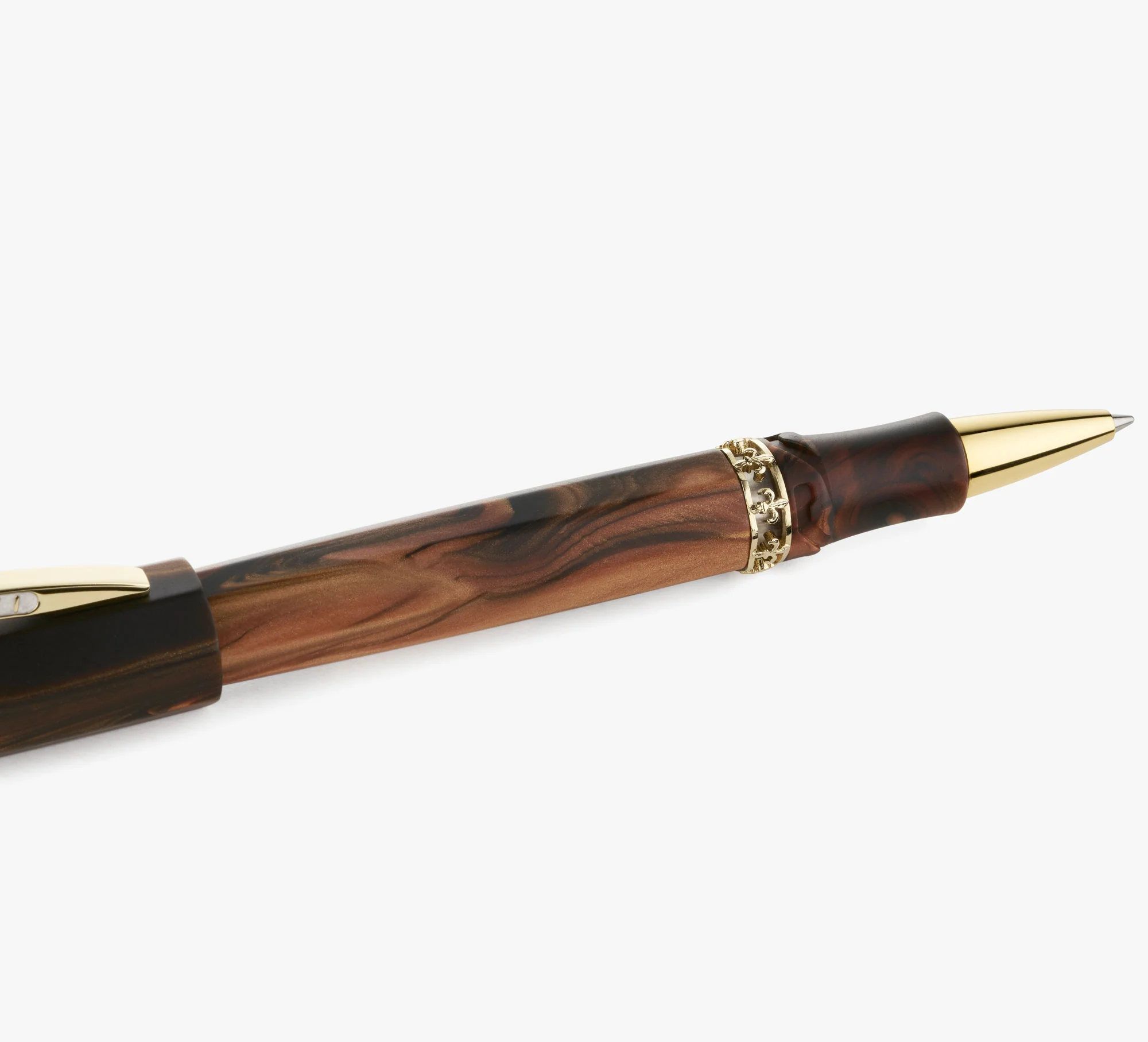 Visconti Medici Briarwood with Yellow Gold Plated Rollerball Pen - Image 4