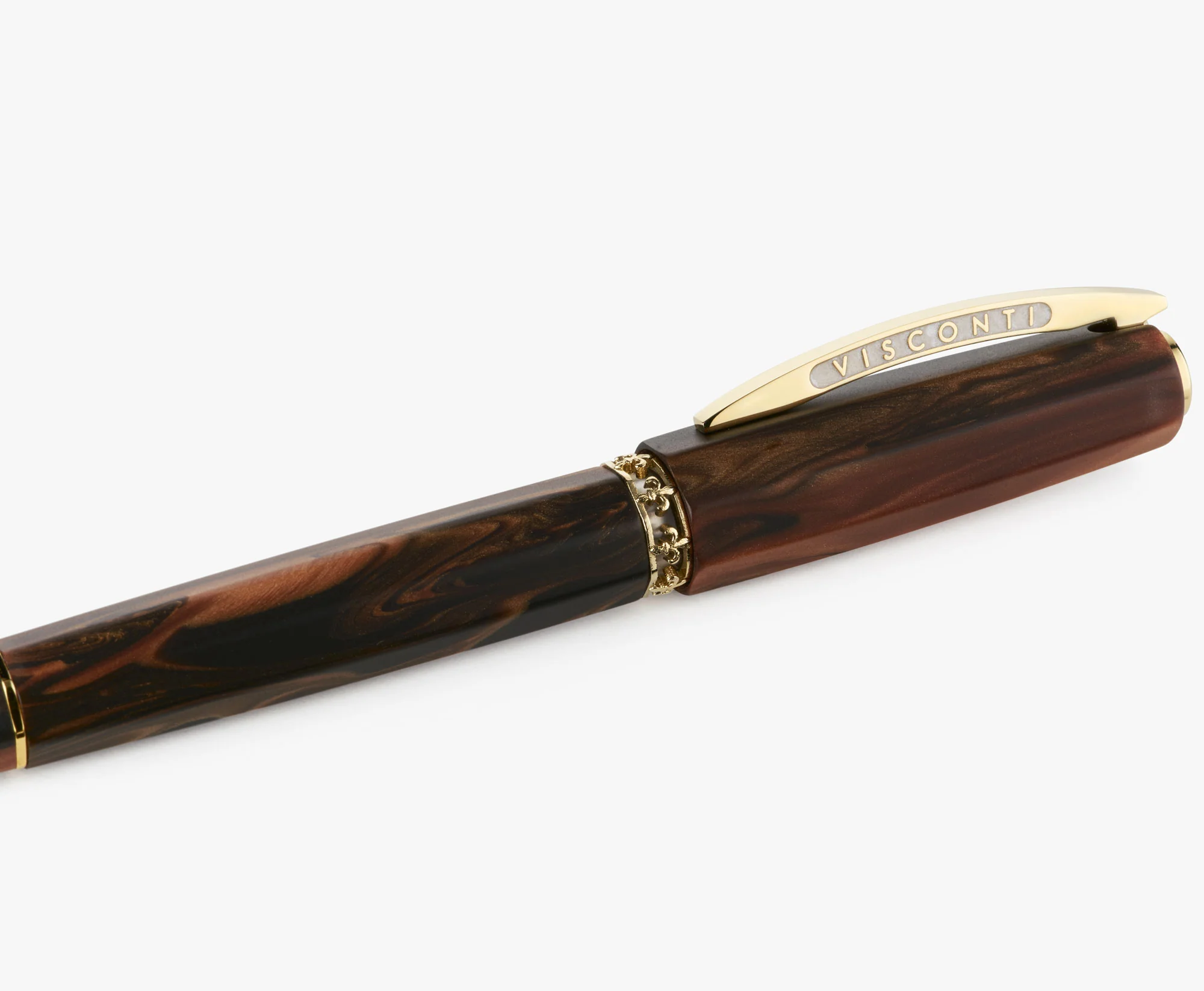 Visconti Medici Briarwood with Yellow Gold Plated Rollerball Pen - Image 6