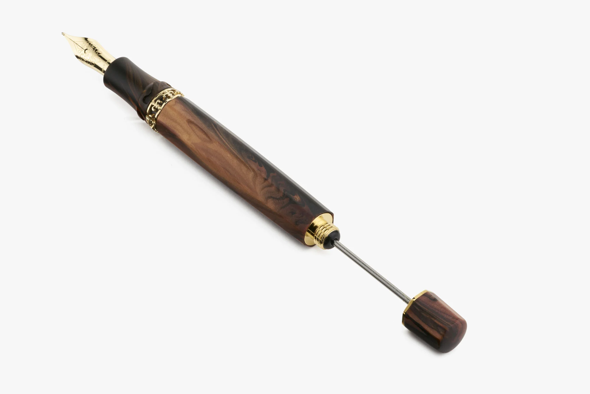 Visconti Medici Briarwood with Yellow Gold Plated Fountain Pen - Image 3