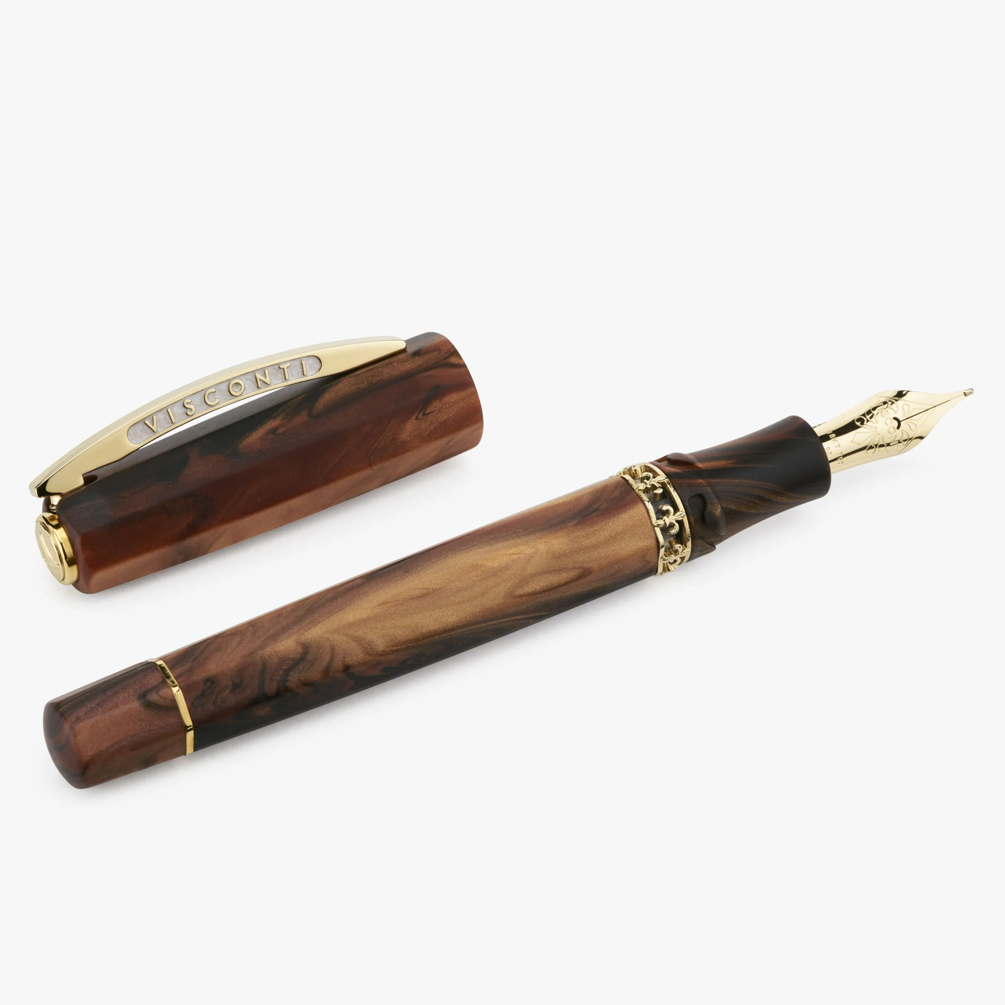 Visconti Medici Briarwood with Yellow Gold Plated Fountain Pen - Image 5