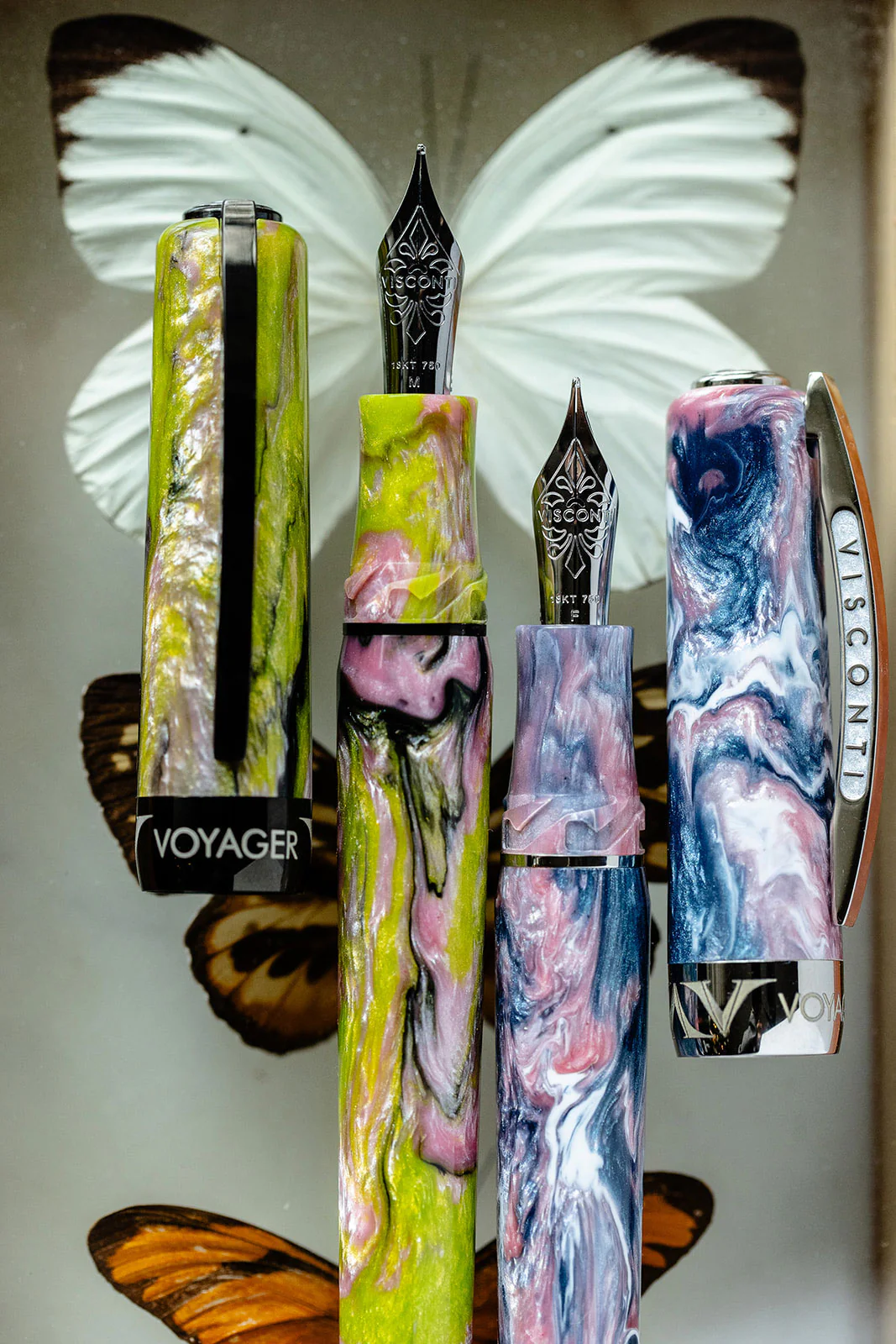 Visconti Voyager Mariposa "Butterfly" Malachite Fountain Pen - Image 6
