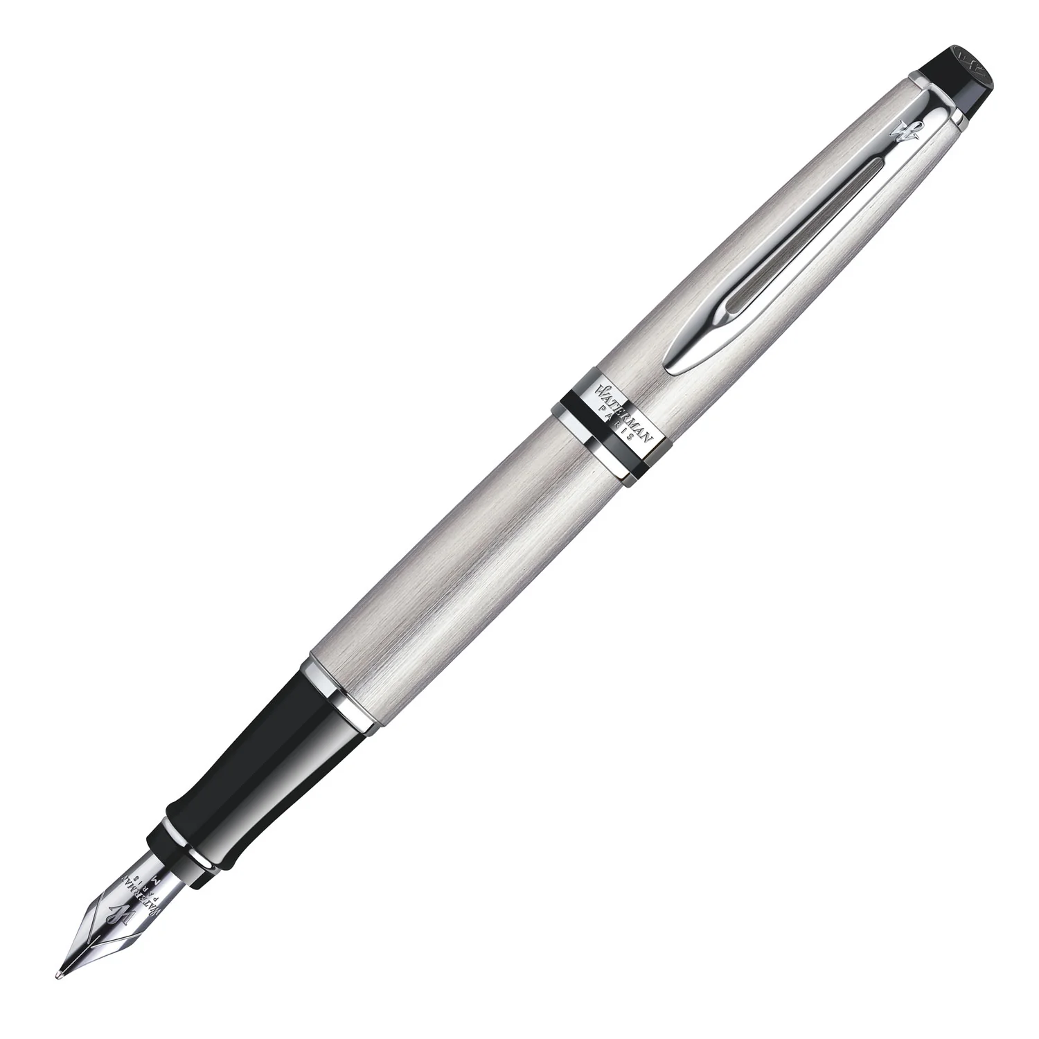Waterman Expert Stainless Steel CT Fountain Pen Medium S0952060